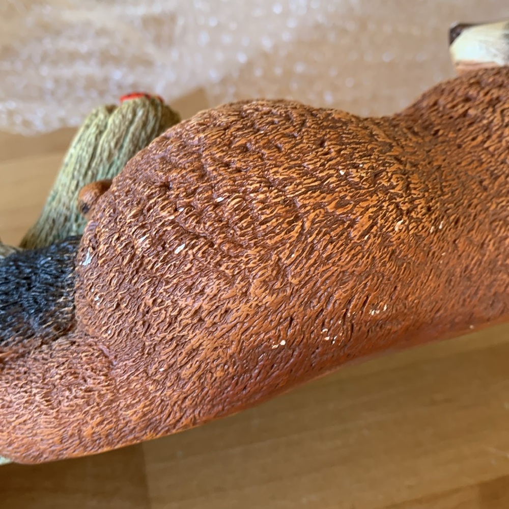 Vintage Bossons Chalkware Raccoon on Tree Limb - Picture 10 of 11